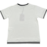Paolo Pecora T-Shirt Girocollo Tinta Unita con Profili In Contrasto per Bambino PP4349 BIANCO PAOLO PECORA 