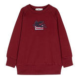 ETRO felpa chiusa girocollo tinta unita con logo Bordeaux per Bambino GV4P10 BORDEAUX ETRO 