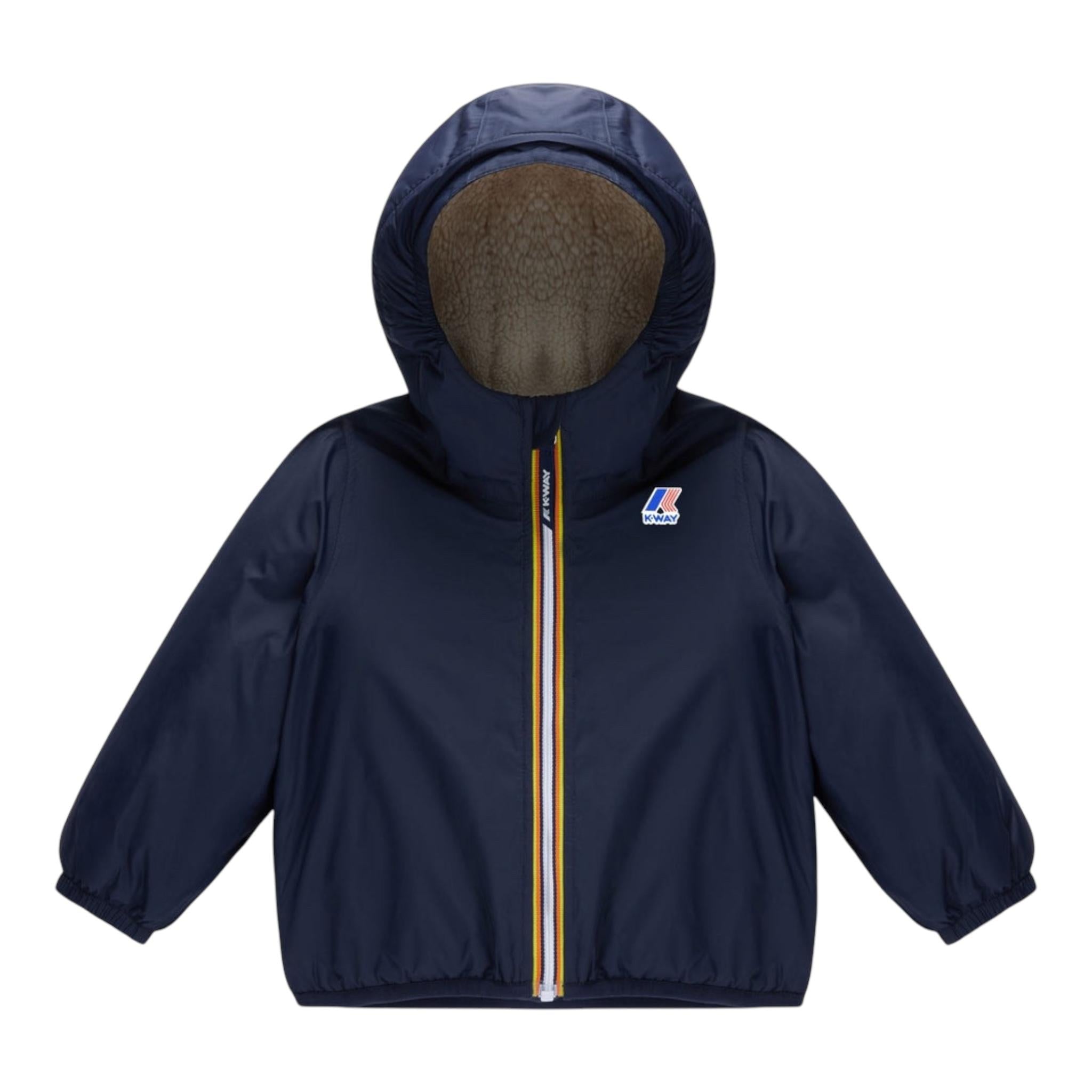 K-WAY giubbino tinta unita con cappuccio Blu per Neonato K61157WWX BLU K-WAY 