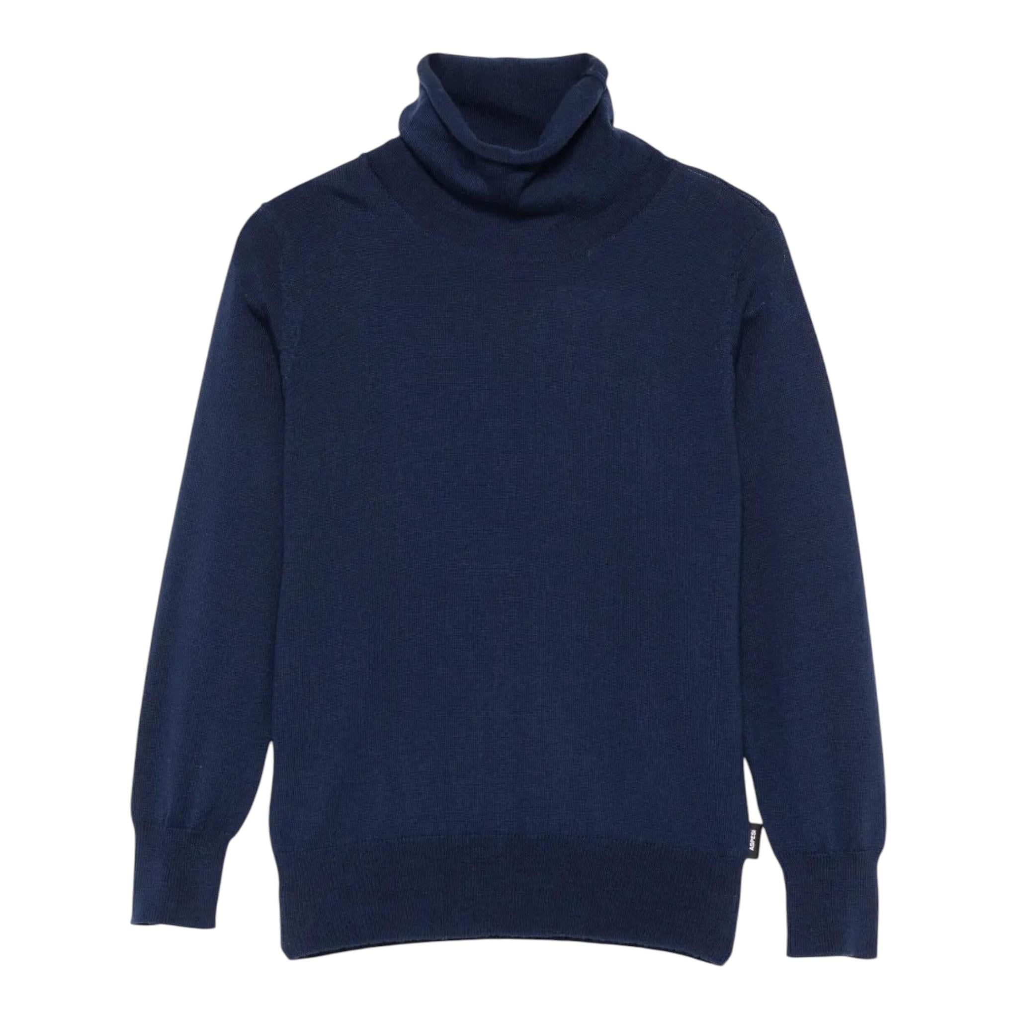 ASPESI maglia collo alto tinta unita Blu per Bambino F24032MAEM908 BLU ASPESI 