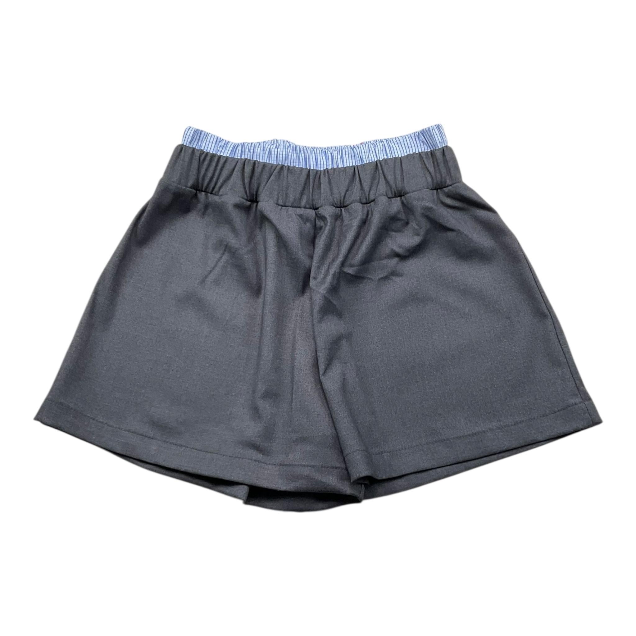 VICOLO short tinta unita con elastico in vontrasto Grigio per Bambina 3142S00081 GRIGIO VICOLO 
