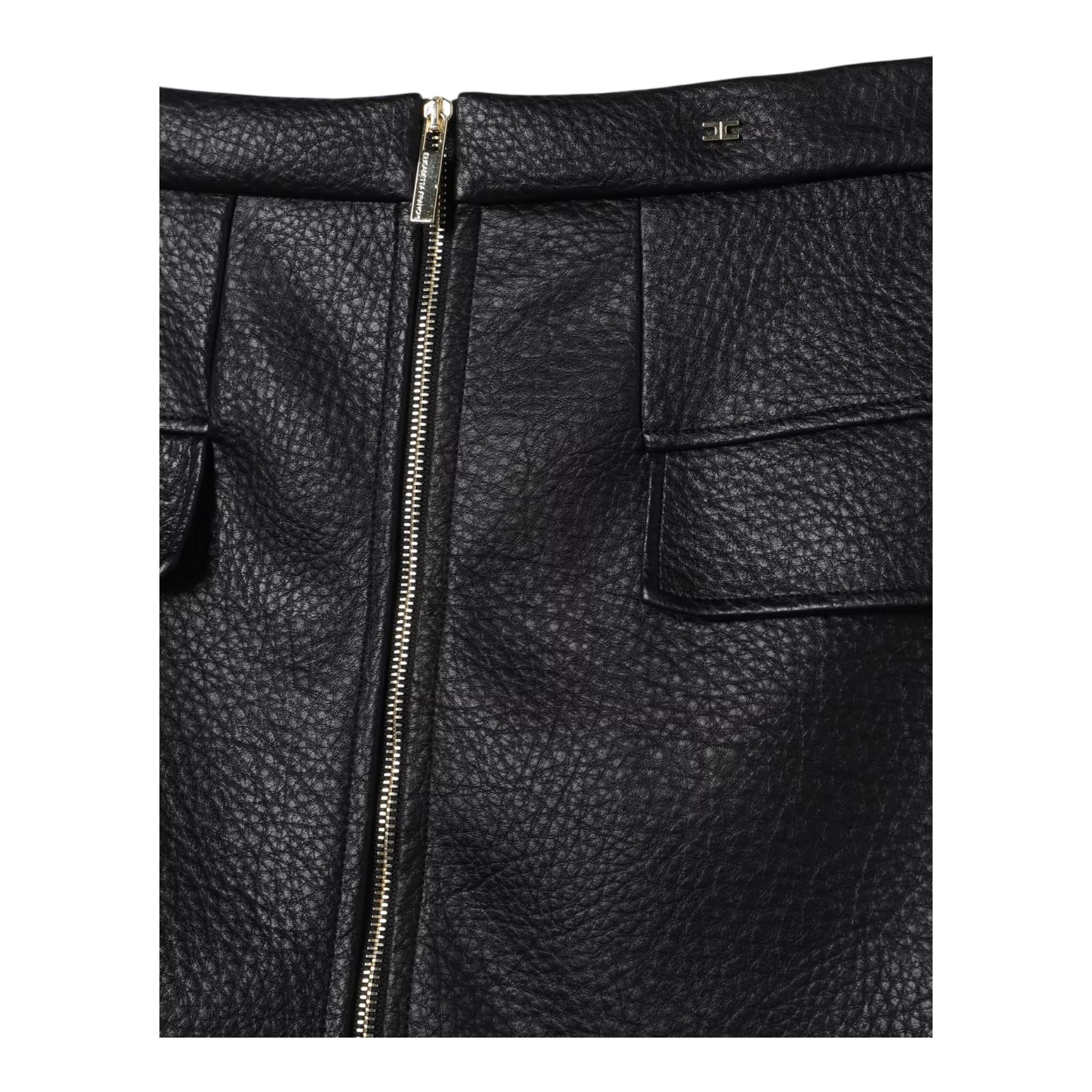 ELISABETTA FRANCHI gonna in ecopelle tinta unita Nero per Bambina EFGO169X NERO ELISABETTA FRANCHI 