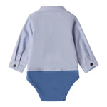 MINI BANDA camicia body manica lunga tinta unita Azzurro per Neonato A602 AZZURRO MINI BANDA 