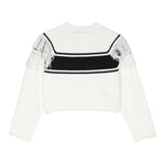 TWINSET maglia girocollo bicolore con frange Bianco/nero per Neonata 242GJ3163N BIANCO/NERO TWINSET 