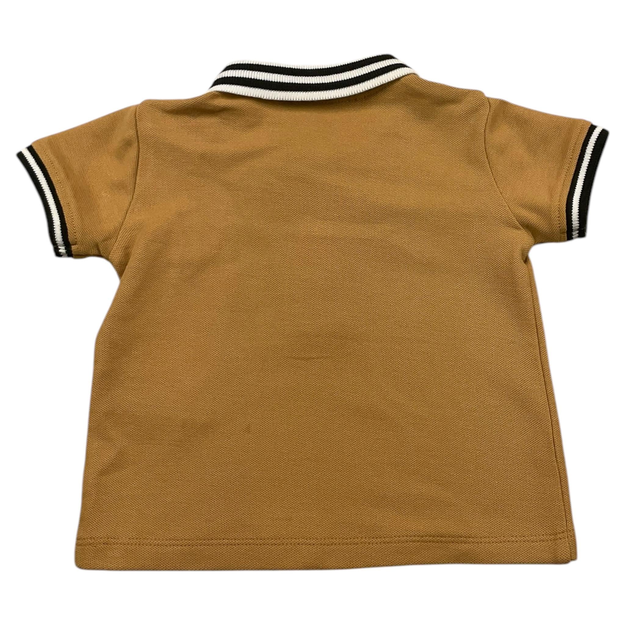 TRUSSARDI polo mezza manica tinta unita cn profili in contrasto Cammello per Neonato TIA25082PO CAMMELLO TRUSSARDI 