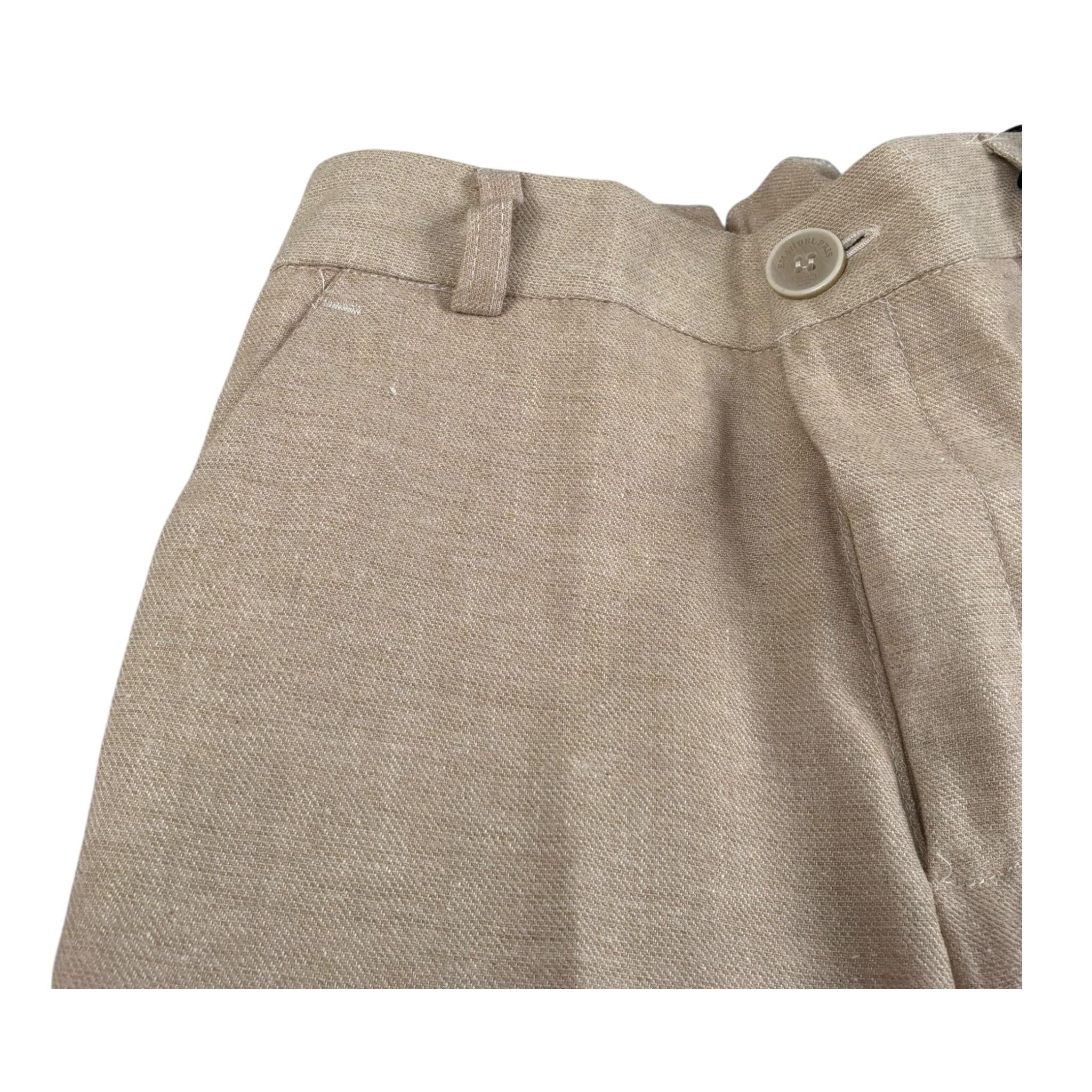 Emanuel Pris Pantalone Tinta Unita con Girovita Regolabile per Bambino EPT6178B BEIGE EMANUEL PRIS 