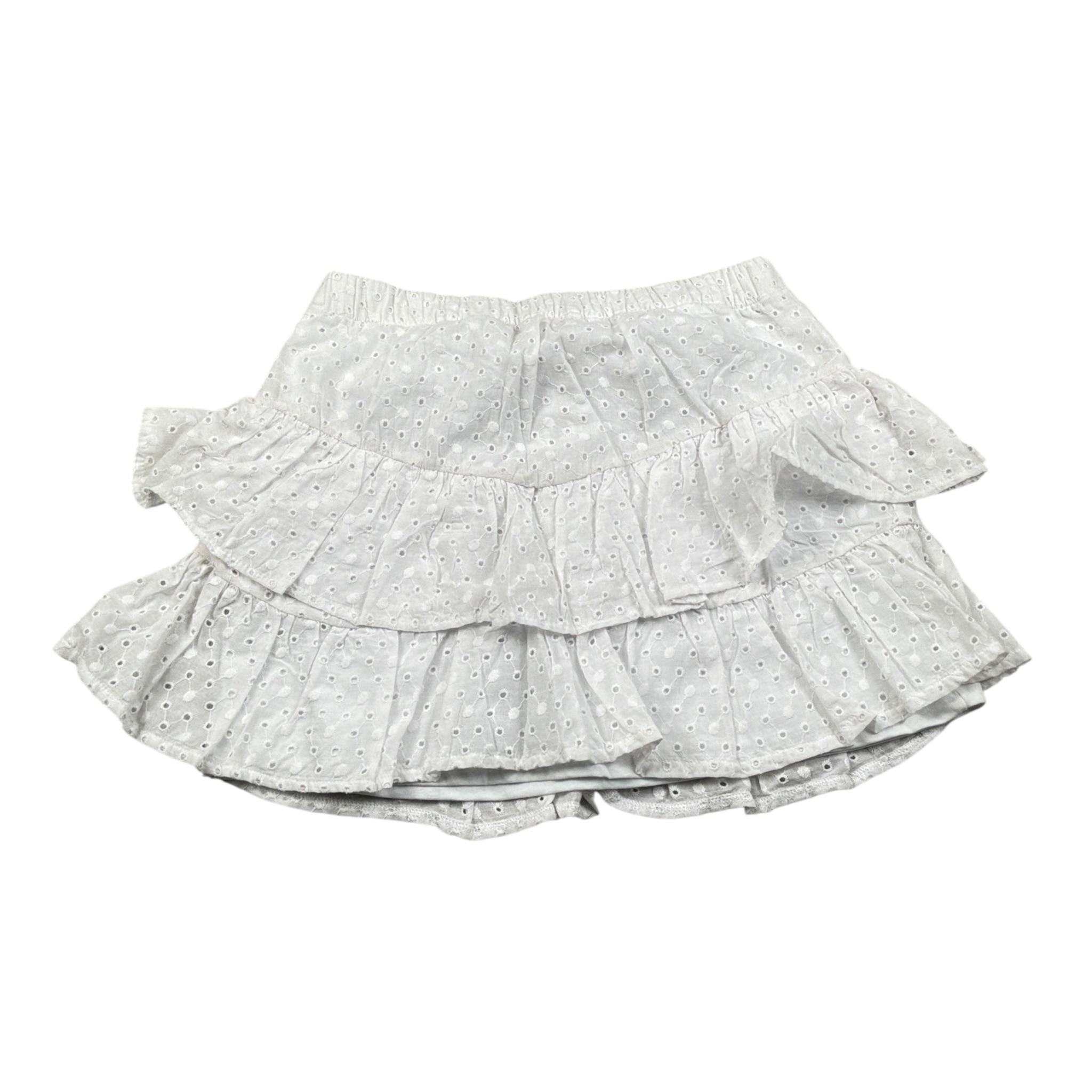 Shopart Gonna tinta unita con Pizzo Sangallo Bianco per Bambina 023024 BIANCO SHOPART 