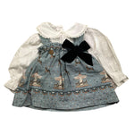 VALENTINA BEBES abito-camicia bicolore Azzurro per Neonata MAR82 AZZURRO VALENTINA BEBES 