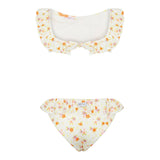 Mefui Costume 2 Pezzi Fascia-Slip Tinta Unita con Fantasia per Bambina MJ250201X08 PANNA MEFUI 