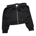 Lu Lu By Miss Grant Felpa tinta unita con Zip E Cappuccio Nero per Bambina LL3149 NERO LU LU BY MISS GRANT 