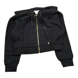 Lu Lu By Miss Grant Felpa tinta unita con Zip E Cappuccio Nero per Bambina LL3149 NERO LU LU BY MISS GRANT 