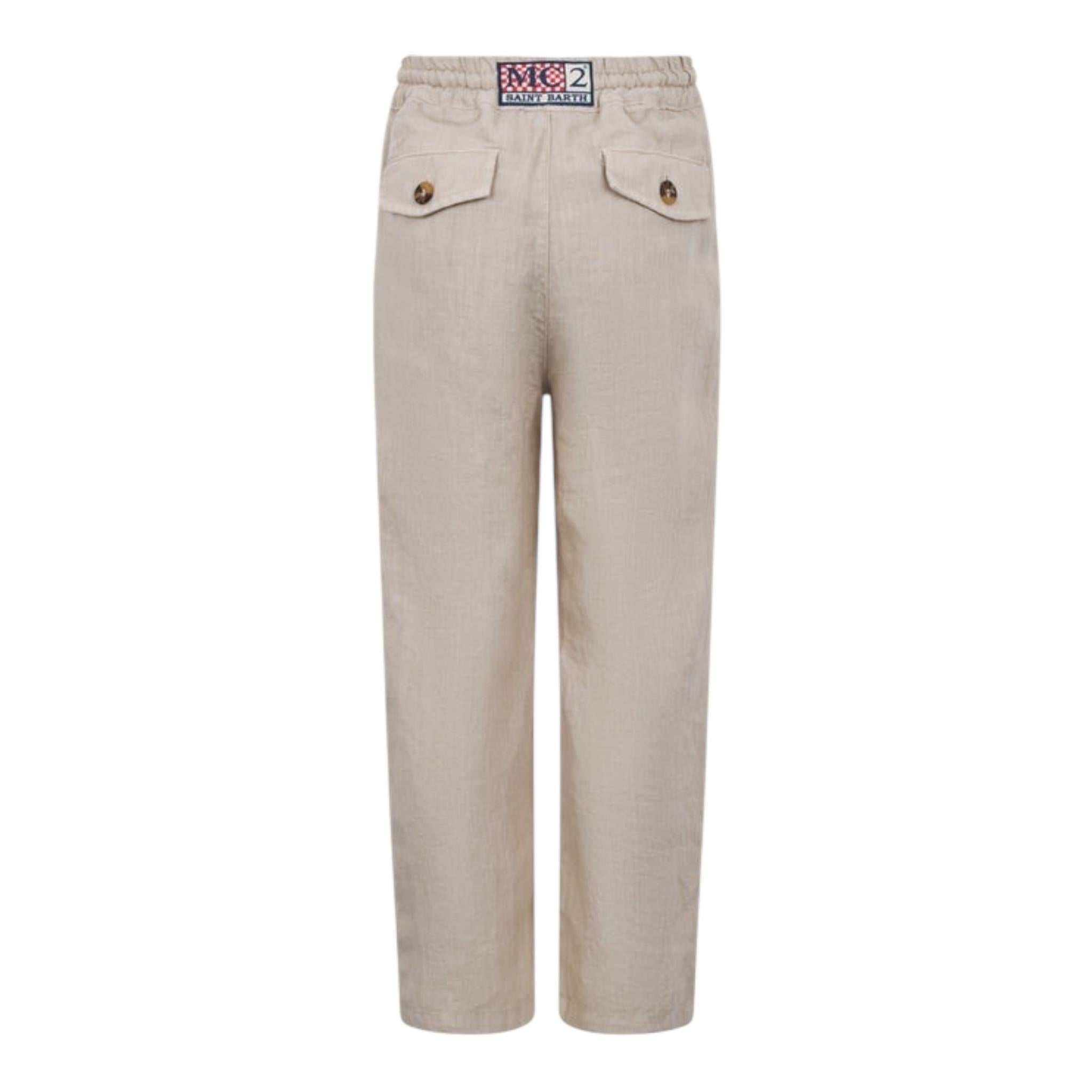 Saint Barth Pantalone Tinta Unita con Elastico In Vita per Bambino CAA0002 BEIGE SAINT BARTH 