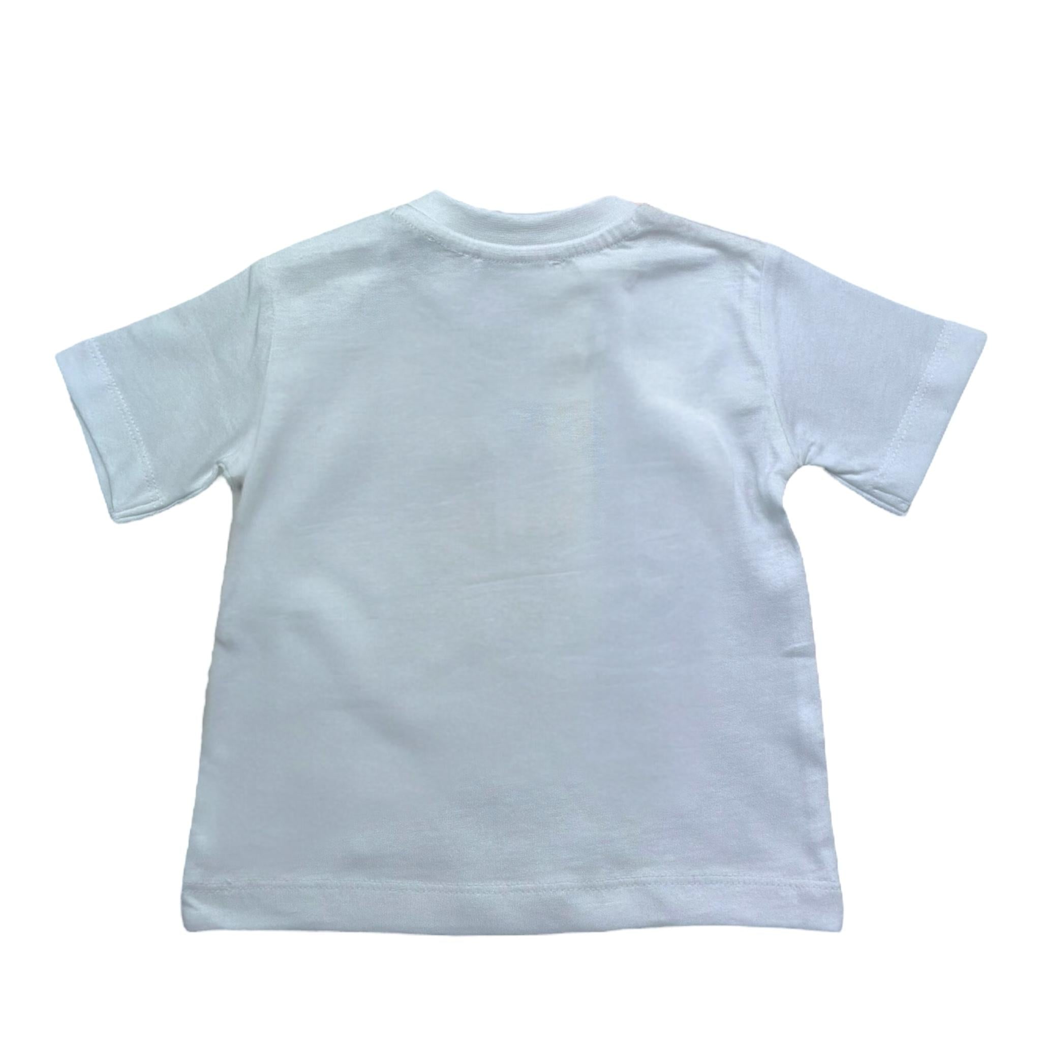 Cesare Paciotti T-Shirt Girocollo Tinta Unita con Stampa per Neonato TSP5115BX BIANCO CESARE PACIOTTI 