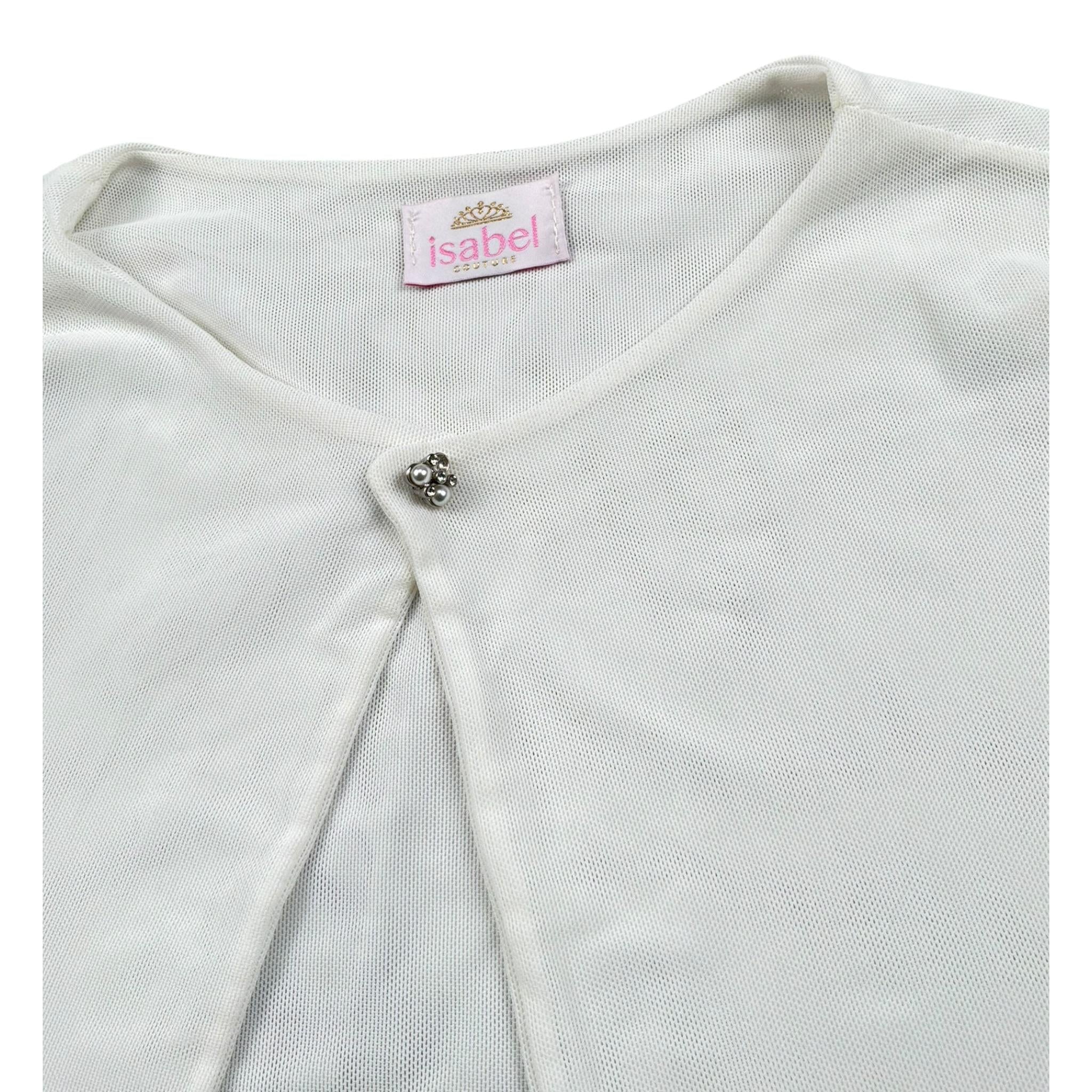 Isabel Coprispalle Tinta Unita con Trasparenze per Bambina ALE4435 BIANCO ISABEL 