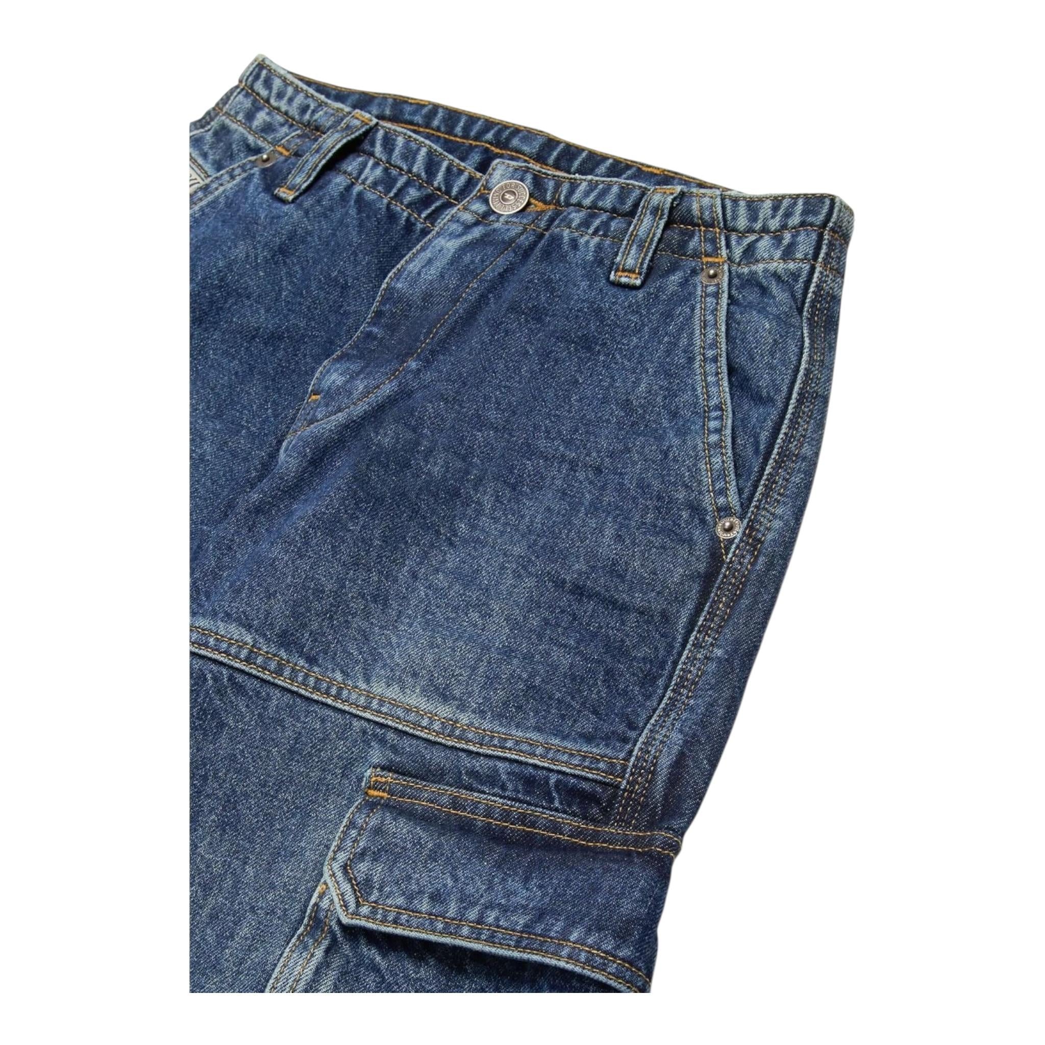 Diesel Jeans Modello Palazzo con Tasconi per Bambina J01725X BLU DIESEL 