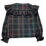 TRUSSARDI camicia manica lunga stampa fantasia scozzese Blu per Bambina TGA25055CA BLU TRUSSARDI 