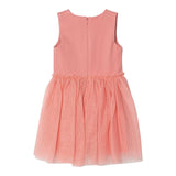 Guess Abito Tinta Unita Giromanica con Tulle per Neonata A5RK08KAUH0 ROSA GUESS 