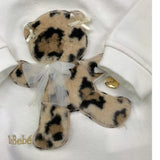 LE BEBE' tutina tinta unita con fantasia maculata Bianco per Neonata LBG6030 BIANCO LE BEBE' 