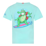 Saint Barth T-Shirt Girocollo Tinta Unita con Stampa per Bambino TSH00010272T VERDE ACQUA SAINT BARTH 