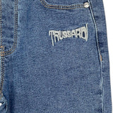 TRUSSARDI jeans tinta unita con stampa Azzurro per Bambino TIA24073JE AZZURRO TRUSSARDI 