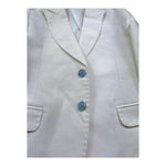 Emanuel Pris Giacca Tinta Unita Fantasia con Bottoni In Contrasto per Bambino EGC1112R PANNA EMANUEL PRIS 