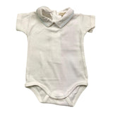 Wedoble Bodu Mezza Manica Tinta Unita Bianco Per Neonato