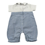 Coccode Pagliaccetto Mezza Manica con Finta Salopette per Neonato C55154 BLU COCCODE 