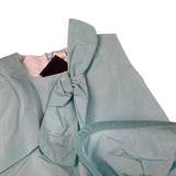 Miss Grant Abito Tinta Unita con Rouches per Neonata MG1344 AZZURRO MISS GRANT 