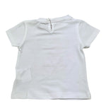 M+E' T-Shirt Girocollo Tinta Unita con Stampa per Neonata UE0900 BIANCO M+E' 