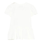 Moschino Abito Tinta Unita con Stampa per Bambina MDV0C7J BIANCO MOSCHINO 