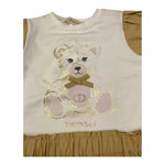 Twinset Completo 2 Pezzi T-Shirt-Pantalone Bicolore per Bambina 251GJ2429J BIANCO/BEIGE TWINSET 