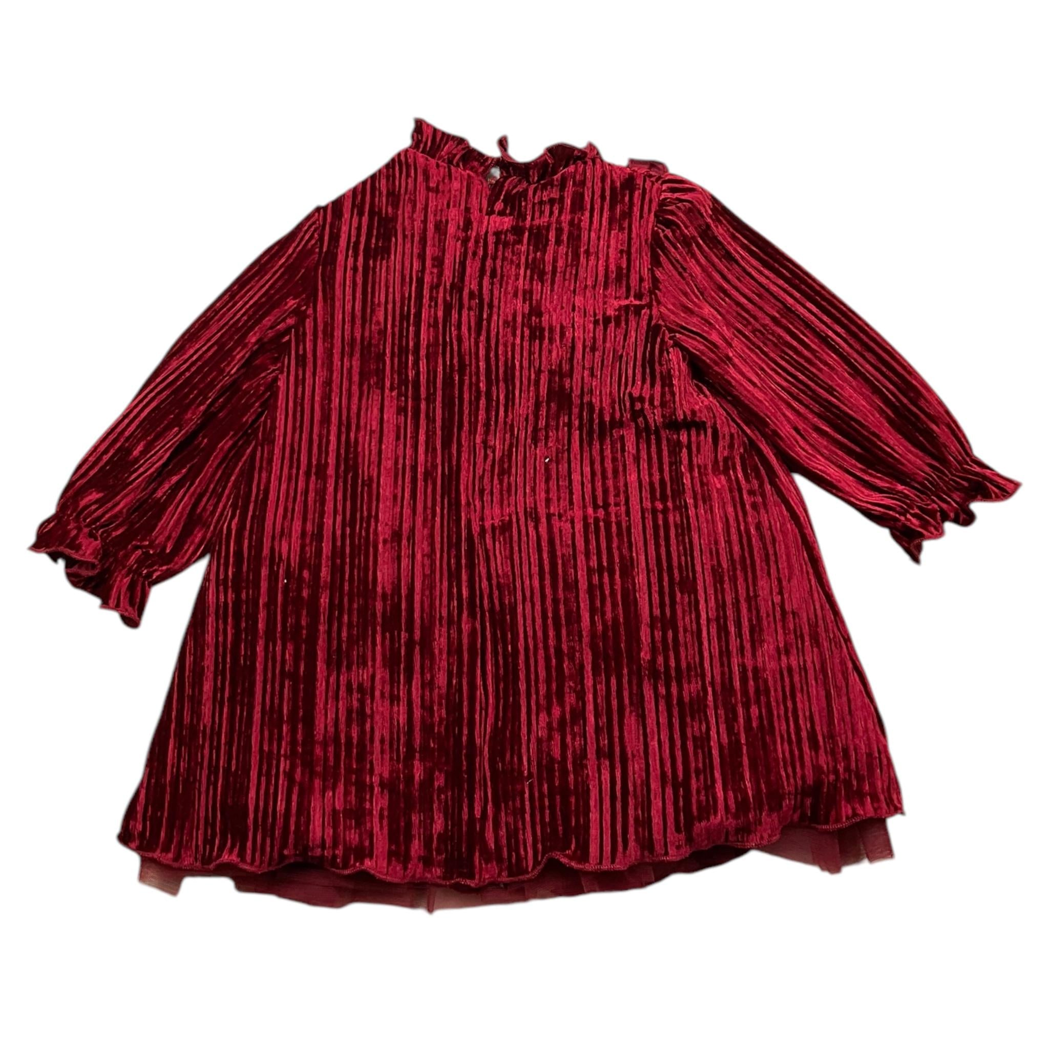 LE BEBE' abito manica lunga in velluto Rosso per Neonata LBG6079 ROSSO LE BEBE' 