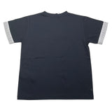 t-shirt girocollo tinta unita con profili maniche in contrasto PP4050 BLU PAOLO PECORA 