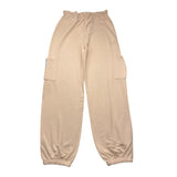 Minimo Pantalone Modello Tuta Tinta Unita Con Elastico In Vita Beige Per Bambina