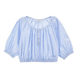 Philosophy Camicia Tinta Unita con Fantasia A Righe per Bambina I1E307 AZZURRO PHILOSOPHY 