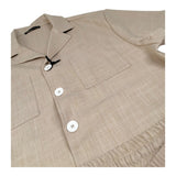 Daniele Alessandrini Completo 2 Pezzi Camicia-Bermuda Tinta Unita per Bambino 1236C00230 BEIGE DANIELE ALESSANDRINI 