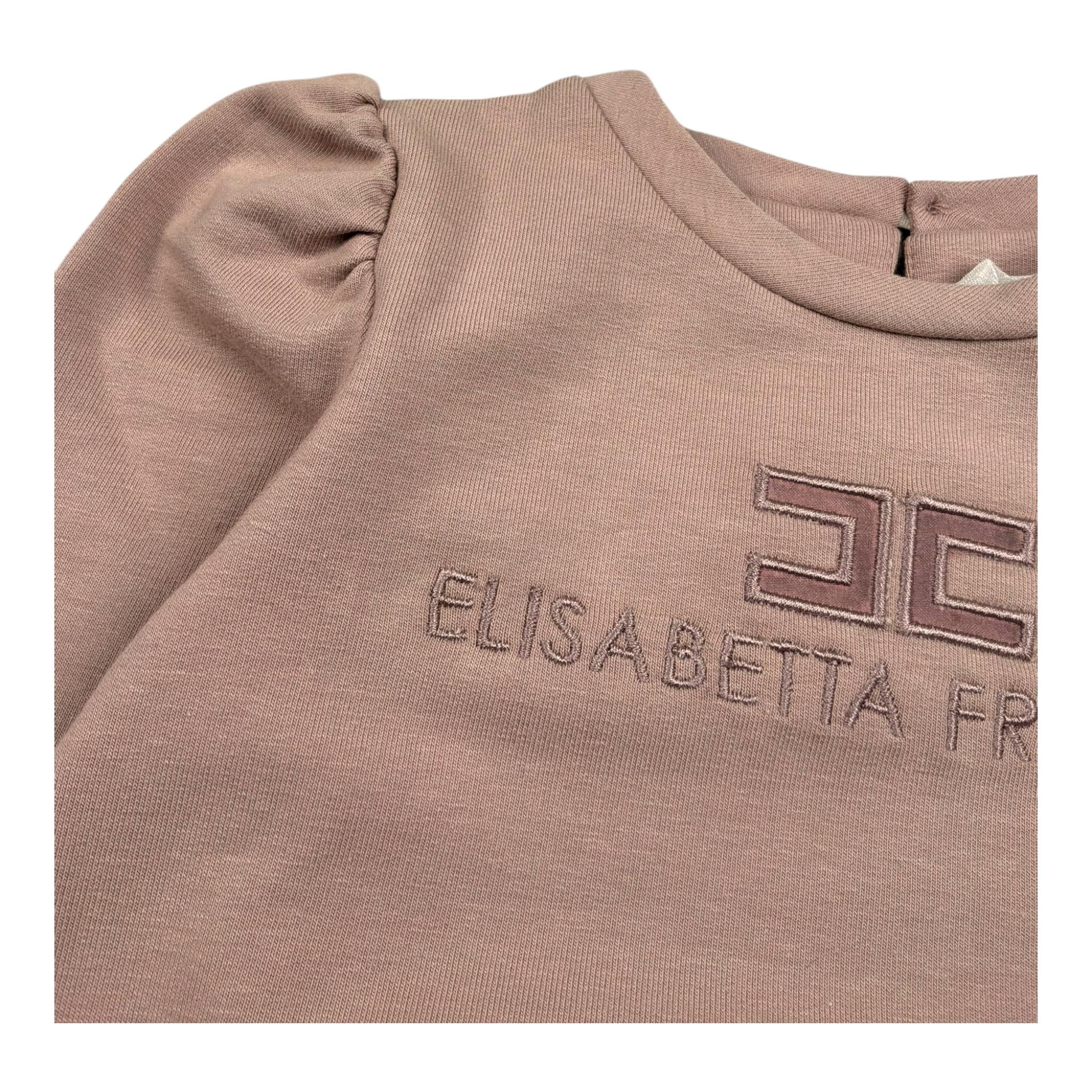 Elisabetta Franchi Felpa Chiusa con Cappuccio Tinta Unita per Bambina EGFE23 ROSA ELISABETTA FRANCHI 