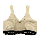 Dixie Top Tinta Unita con Profili In Contrasto per Bambina CC40081G74 PANNA DIXIE 