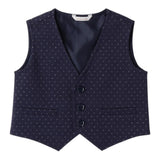 Mini Banda Gilet Tinta Unita con Microfantasia per Neonato 3B653 BLU MINI BANDA 