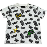 John Richmond T-Shirt Girocollo Tinta Unita con Stampe per Neonato RIP26114TS BIANCO JOHN RICHMOND 