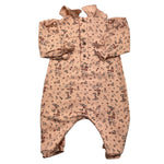 BAMBOOM+BABIES tutina manica lunga tinta unita cn stampa floreale Rosa per Neonata 481 ROSA BAMBOOM+BABIES 