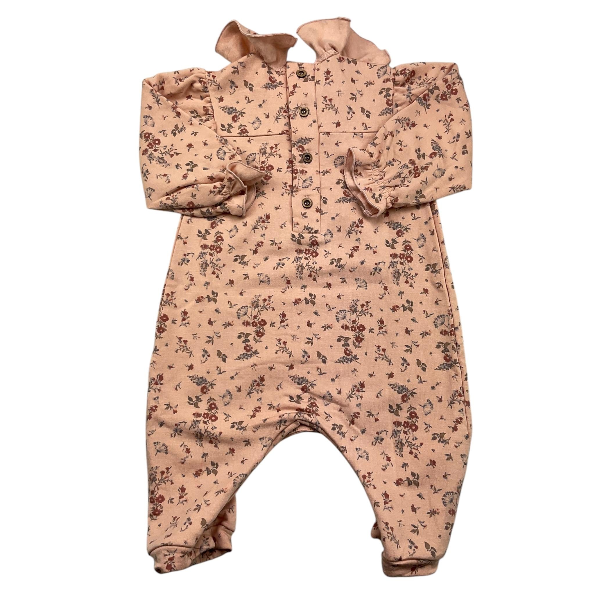 BAMBOOM+BABIES tutina manica lunga tinta unita cn stampa floreale Rosa per Neonata 481 ROSA BAMBOOM+BABIES 