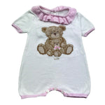 Le Bebe Pagliaccetto Mezza Manica Tinta Unita con Colletto per Neonata LBG6318 BIANCO LE BEBE 