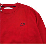 Sun68 Maglia Girocollo Tinta Unita con Logo per Bambino K33301 ROSSO SUN68 