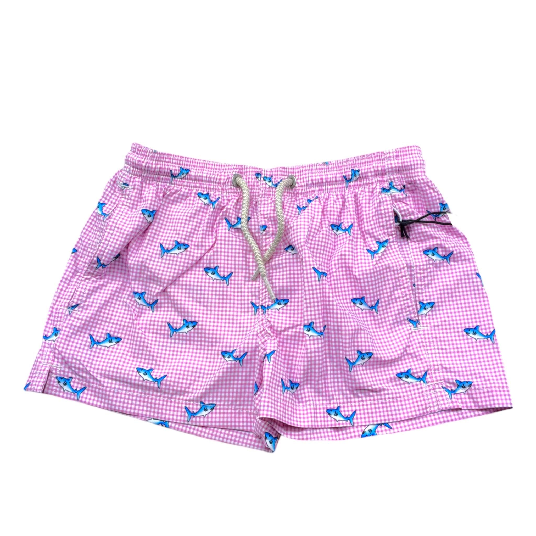 Saint Barth Costume Modello Boxer Tinta Unita con Stampa per Bambino 01059L ROSA SAINT BARTH 