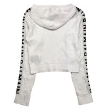 Balmain Maglia Tinta Unita Con Cappuccio E Maniche Logate Bianco Per Bambino