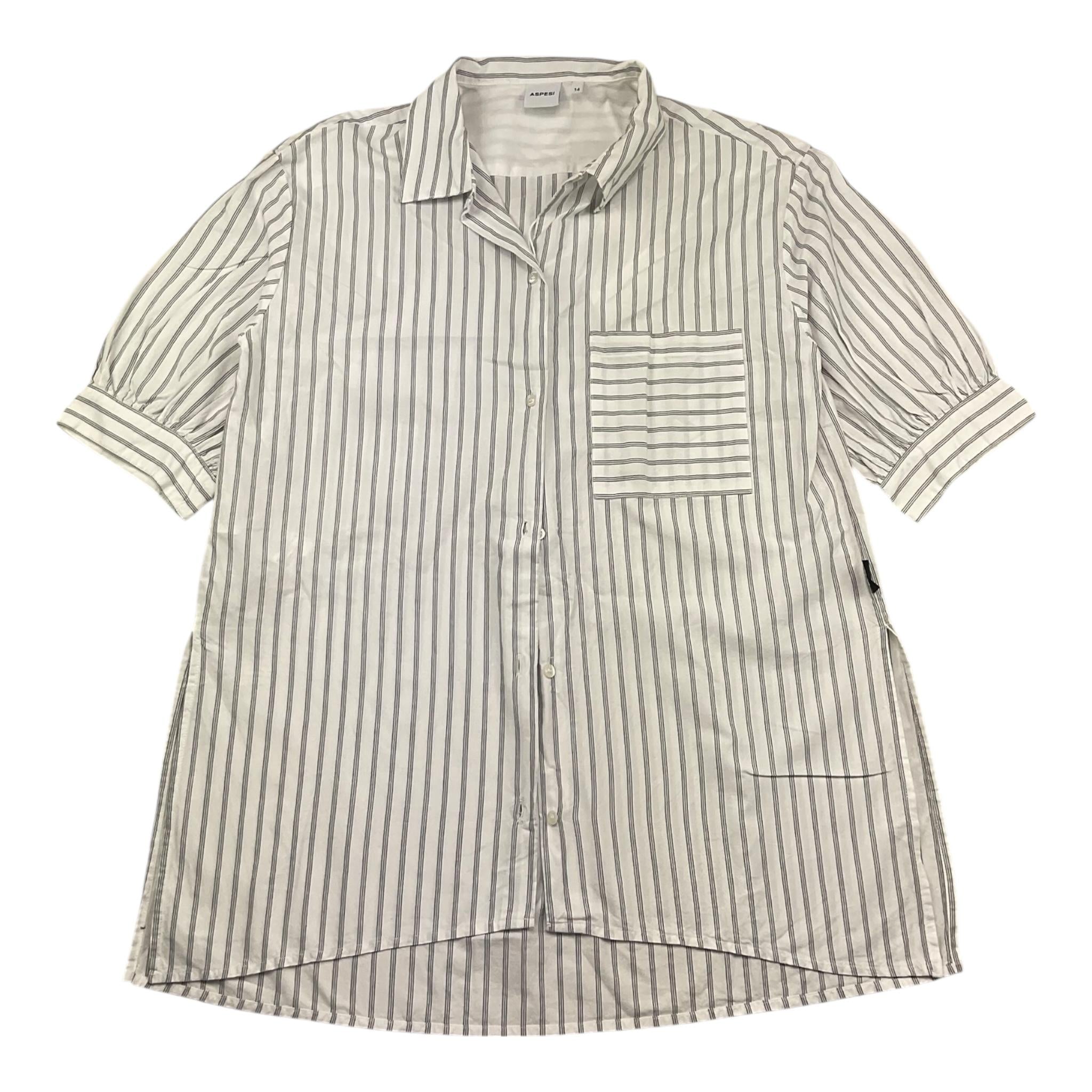 Aspesi Camicia Mezza Manica Tinta Unita Fantasia A Righe per Bambina S25044CLC6065 BIANCO ASPESI 