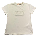Elisabetta Franchi T-Shirt Girocollo Tinta Unita con Trafori per Bambina EFTS228 PANNA ELISABETTA FRANCHI 