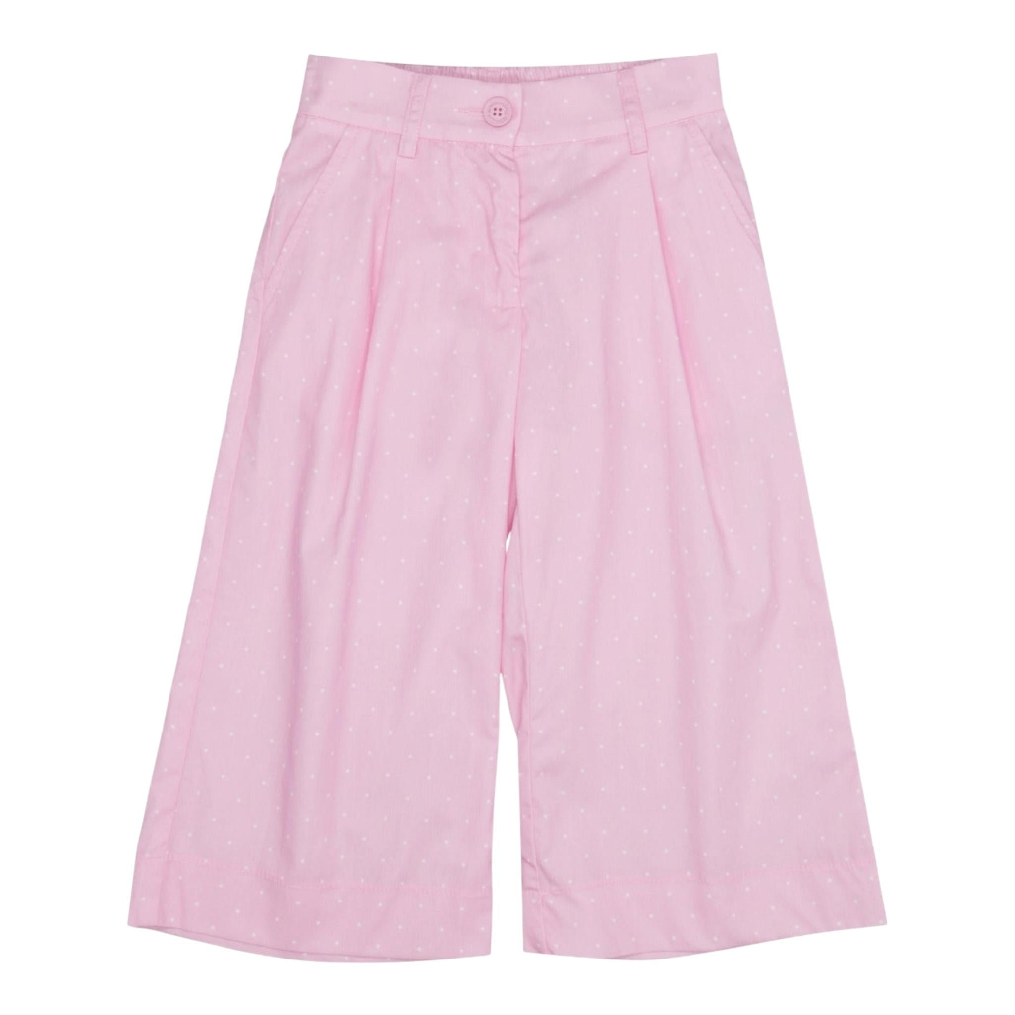 Monnalisa Pantalone Modello Palazzo Tinta Unita per Bambina 11E420 ROSA MONNALISA 