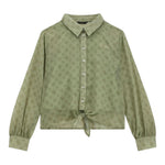 Guess Camicia Manica Lunga Tinta Unita  per Neonata J4YH01WA2T0 VERDE GUESS 